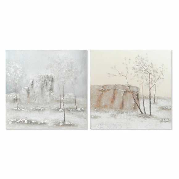 Painting DKD Home Decor Canvas Trees (100 x 3,8 x 100 cm) (2 Units)-0