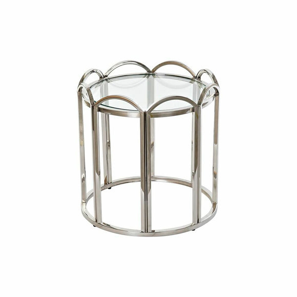 Side table DKD Home Decor Crystal Silver Metal (55 x 55 x 55 cm)-0