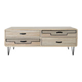 TV furniture DKD Home Decor Metal Paolownia wood (115 x 61 x 43 cm)-2
