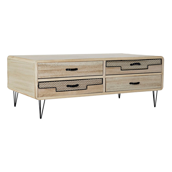 TV furniture DKD Home Decor Metal Paolownia wood (115 x 61 x 43 cm)-0