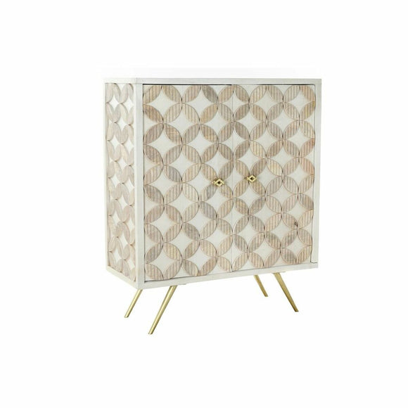 Sideboard DKD Home Decor White Golden Brass Mango wood (93 x 41 x 114,5 cm)-0