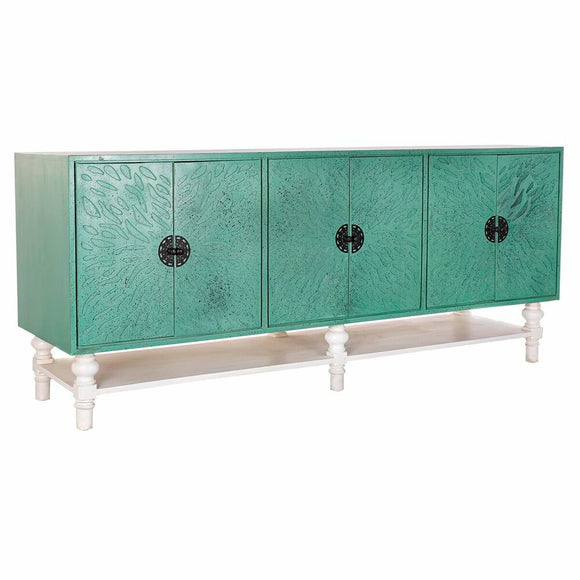 Sideboard DKD Home Decor Turquoise Wood Metal 200 x 55 x 85 cm-0