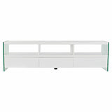 TV furniture DKD Home Decor White Crystal MDF (160 x 45 x 40 cm)-1