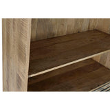 Shelves DKD Home Decor Black Metal Dark brown Mango wood 100 x 40 x 180 cm-4