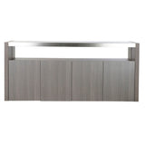 Sideboard DKD Home Decor Crystal Grey Aluminium Oak Tempered Glass (165 x 39 x 76 cm)-1