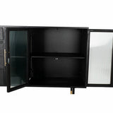 Sideboard DKD Home Decor Black Crystal MDF Wood 120 x 38 x 80 cm-3