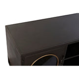 TV furniture DKD Home Decor Black Crystal Metal (150 x 50 x 45 cm)-1