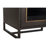 TV furniture DKD Home Decor Black Crystal Metal (150 x 50 x 45 cm)-7