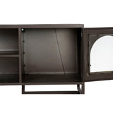 TV furniture DKD Home Decor Black Crystal Metal (150 x 50 x 45 cm)-5