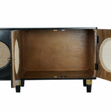 Sideboard DKD Home Decor Black Natural Rattan Mango wood (150 x 40 x 65 cm)-5
