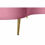 Sofa DKD Home Decor Pink Golden Metal Polyester (210 x 120 x 84 cm)-3