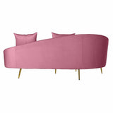 Sofa DKD Home Decor Pink Golden Metal Polyester (210 x 120 x 84 cm)-2