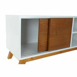 TV furniture DKD Home Decor White 100 x 40 x 50 cm Brown MDF Wood-4