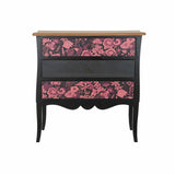 Sideboard DKD Home Decor   Black 76 x 39 x 75,5 cm Pink Brown MDF Wood-1