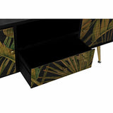 Sideboard DKD Home Decor Black Fir Metal MDF Green-4