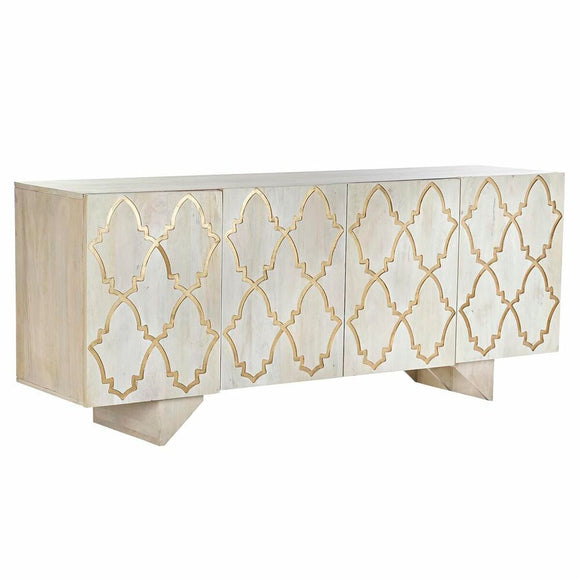 Sideboard DKD Home Decor White 177 x 45 x 75 cm Golden Mango wood-0