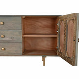 Sideboard DKD Home Decor Natural Grey MDF Mango wood (160 x 40 x 75 cm)-4