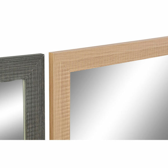 Wall mirror DKD Home Decor Crystal Natural Brown Dark grey Ivory PS 4 Units (70 x 2 x 97 cm)-0