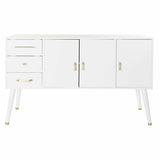 Sideboard DKD Home Decor   White Cream Natural Metal Paolownia wood 120 x 40 x 78,5 cm-4