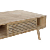 Table DKD Home Decor 99 x 59 x 38 cm Fir Natural Aluminium-4