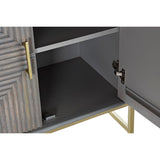 Sideboard DKD Home Decor Grey Golden Brass Mango wood (152 x 42 x 91 cm)-3