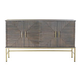 Sideboard DKD Home Decor Grey Golden Brass Mango wood (152 x 42 x 91 cm)-6