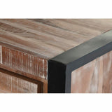 Sideboard DKD Home Decor Natural Black Metal Acacia (140 x 40 x 85 cm)-5