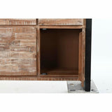 Sideboard DKD Home Decor Natural Black Metal Acacia (140 x 40 x 85 cm)-4