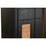Sideboard DKD Home Decor Black Rattan Mango wood (160 x 40 x 90 cm)-6