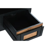 TV furniture DKD Home Decor Black Rattan Mango wood (145,5 x 40,5 x 60 cm)-4