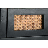 TV furniture DKD Home Decor Black Rattan Mango wood (145,5 x 40,5 x 60 cm)-3