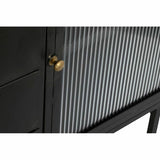 Sideboard DKD Home Decor Natural Black Golden Metal Mango wood (145 x 40 x 85 cm)-3