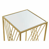 Set of 3 small tables DKD Home Decor Mirror Golden Metal 40 x 40 x 70 cm-3