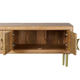 TV furniture DKD Home Decor Golden Brown Mango wood (147 x 40 x 60 cm)-4