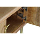 TV furniture DKD Home Decor Golden Brown Mango wood (147 x 40 x 60 cm)-5