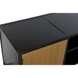 TV furniture DKD Home Decor Black Metal Wood (120 x 37 x 50 cm)-1
