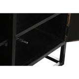 TV furniture DKD Home Decor Black Metal Wood (120 x 37 x 50 cm)-3