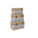 Set of Chests DKD Home Decor 60 x 36 x 34 cm Natural Grey Wood-0