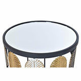 Set of 2 small tables DKD Home Decor Black Multicolour Metal Mirror 46 x 46 x 61 cm-1