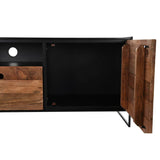 TV furniture DKD Home Decor 144,5 x 40 x 51 cm Black Orange Recycled Wood Pinewood-3