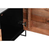 TV furniture DKD Home Decor 144,5 x 40 x 51 cm Black Orange Recycled Wood Pinewood-2