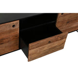 TV furniture DKD Home Decor 144,5 x 40 x 51 cm Black Orange Recycled Wood Pinewood-1