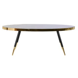 Side table DKD Home Decor Black Golden Crystal Steel 110 x 50 x 41,5 cm-2