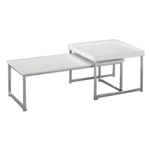 Set of 2 tables DKD Home Decor Steel MDF Wood (110 x 48 x 45 cm)-0