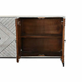 Sideboard DKD Home Decor   155 x 40 x 85 cm Metal White Mango wood-7