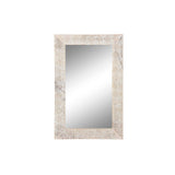 Wall mirror DKD Home Decor Natural White Mango wood (76,5 x 3 x 122 cm)-0