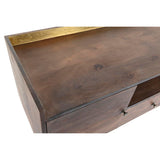 TV furniture DKD Home Decor Dark brown Metal Mango wood (130 x 45 x 60 cm)-5
