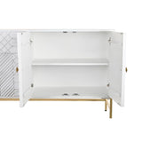 Sideboard DKD Home Decor Rhombus White Brass Mango wood (157 x 43 x 84 cm)-5