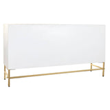Sideboard DKD Home Decor Rhombus White Brass Mango wood (157 x 43 x 84 cm)-1