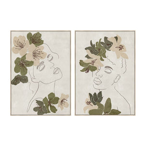 Painting DKD Home Decor Lady (100 x 4 x 140 cm) (2 Units)-0